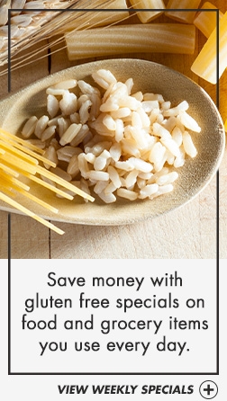 Save money with gluten free specials on food and grocery items you use every day.