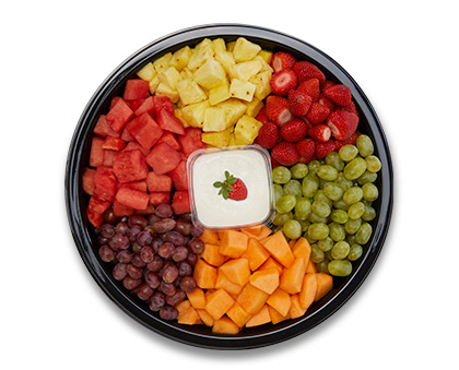 FRESH FRUIT, Cantaloupe, Watermelon, Pineapple, Strawberries, Grapes, Cream Cheese Dip