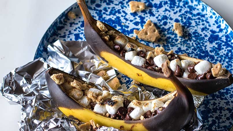 Campfire S'mores Banana Boat