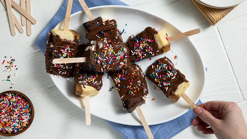 Cheesecake Slice Pops  