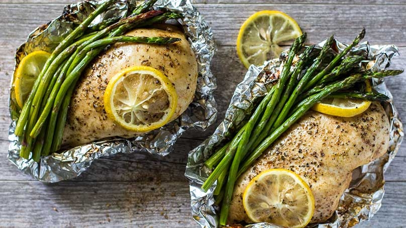 Lemon Chicken & Asparagus Foil Packs