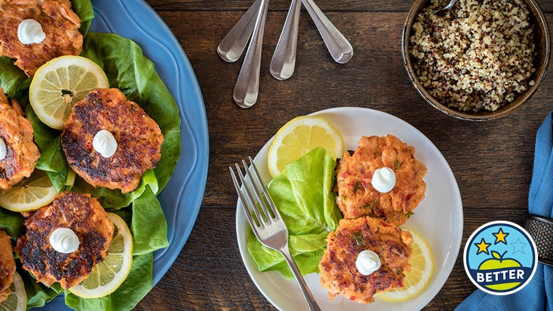 Spicy Salmon Cornmeal Cakes