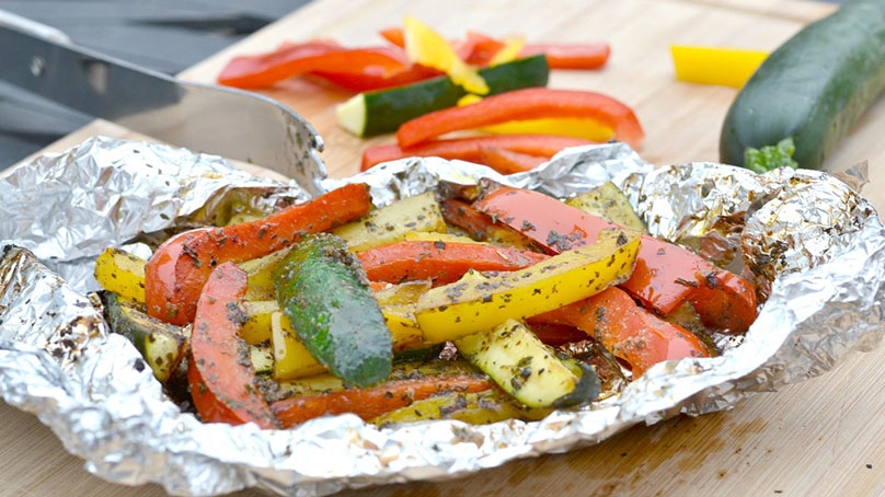 Grilled Peppers and Zucchini