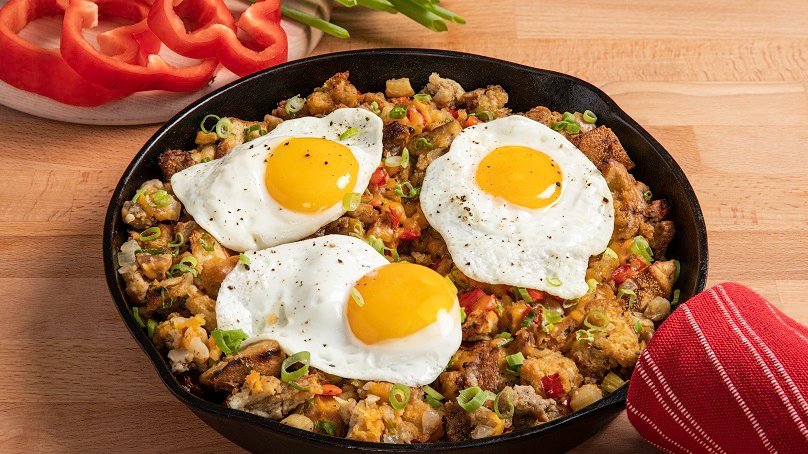 Leftover Stuffing Breakfast Hash