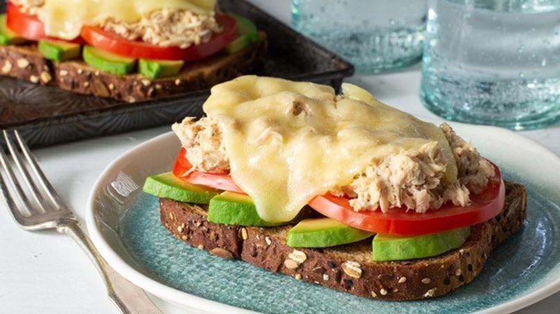 Open-face Avocado Tuna Melt