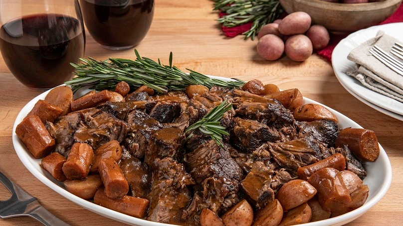 Red Wine pot roast dinner.