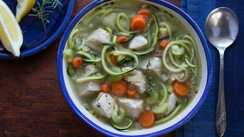 Chicken Zucchini Noodle Soup