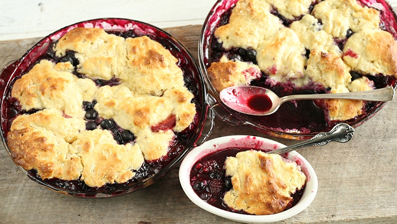 Grilled Mixed Berry Cobbler